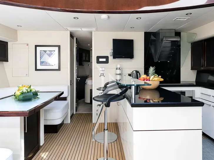 LIZZI Lazzara 75 galley and dining area LIZZI Lazzara 75 galley and dining area