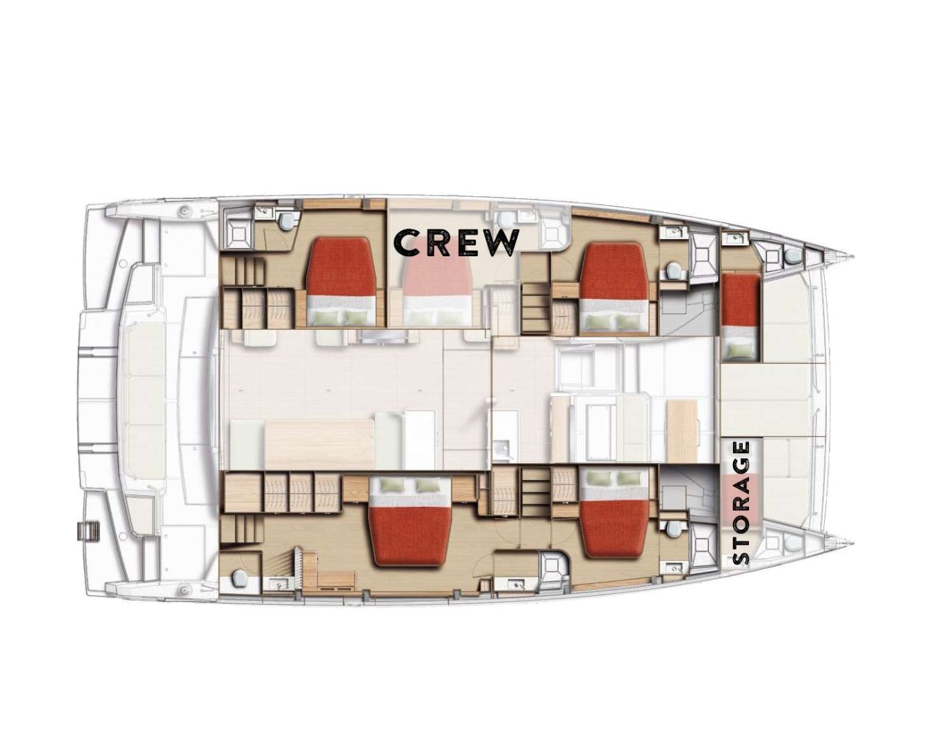 Layout for LOCATION 5.8 Bali 5.8 - cabin layout