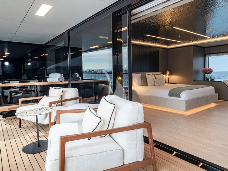 LOEWE Tankoa T55 Sportiva - master cabin balcony LOEWE Tankoa T55 Sportiva - master cabin balcony