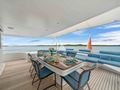 LOHANKA Hakvoort 40m sky deck alfresco dining area LOHANKA Hakvoort 40m sky deck alfresco dining area