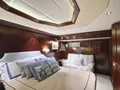LIBERTY OF LONDON Custom Aluminum Cutter 24m - master cabin and lounge LIBERTY OF LONDON Custom Aluminum Cutter 24m - master cabin and lounge