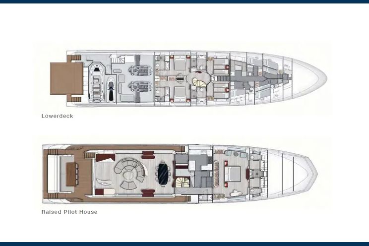 Layout for LOVE T Azimut Grande 35M yacht layout