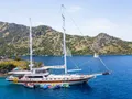 LUCE DEL MARE Motor Sailer 33m - anchored with the water toys LUCE DEL MARE Motor Sailer 33m - anchored with the water toys