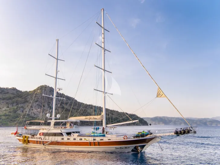 LUCE DEL MARE Motor Sailer 33m - anchored LUCE DEL MARE Motor Sailer 33m - anchored
