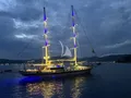 LUCE DEL MARE Motor Sailer 33m - at night LUCE DEL MARE Motor Sailer 33m - at night