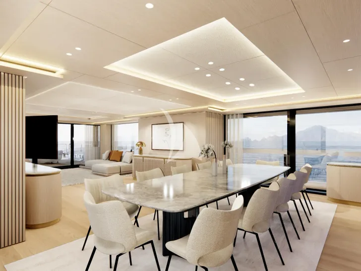 LULUS Mangusta Oceano 44 - main dining area LULUS Mangusta Oceano 44 - main dining area