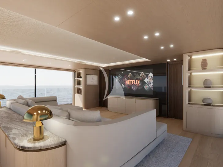 LULUS Mangusta Oceano 44 - sky deck TV lounge LULUS Mangusta Oceano 44 - sky deck TV lounge