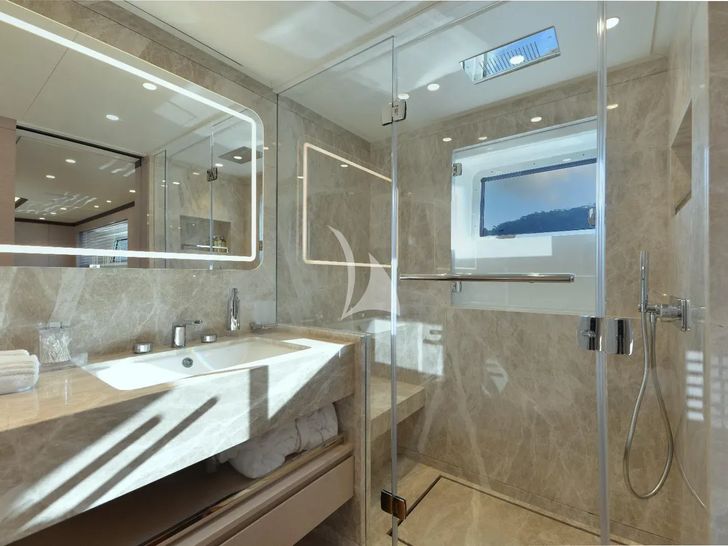 LUMIERE Benetti B.Now 50m Oasis - VIP cabin 1 bathroom LUMIERE Benetti B.Now 50m Oasis - VIP cabin 1 bathroom