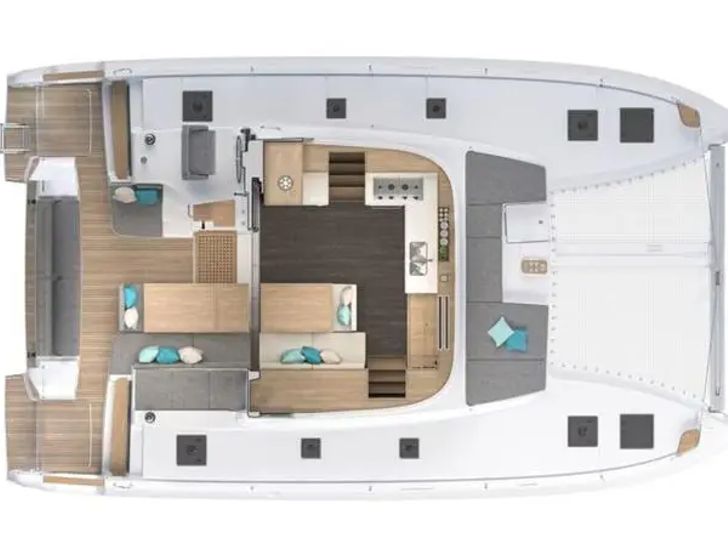 Lagoon 43 - saloon layout Lagoon 43 - saloon layout
