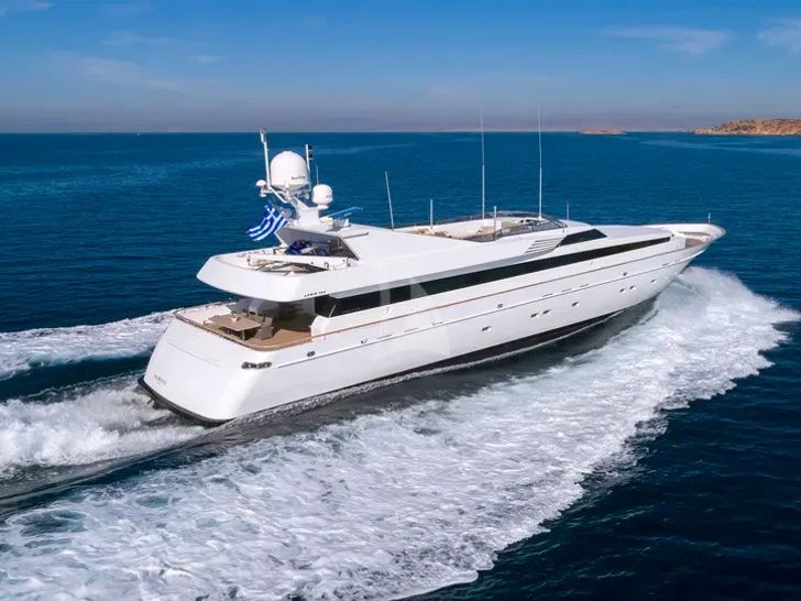 MABROUK Cantieri di Pisa Akhir 38 - cruising aft view MABROUK Cantieri di Pisa Akhir 38 - cruising aft view