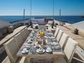 MABROUK Cantieri di Pisa Akhir 38 - flybridge dining MABROUK Cantieri di Pisa Akhir 38 - flybridge dining