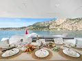 MAGEC Fountaine Pajot Victoria 67 alfresco dining set up MAGEC Fountaine Pajot Victoria 67 alfresco dining set up