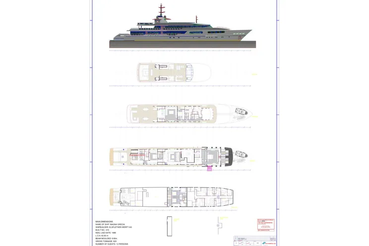 Layout for MAGNA GRECIA Custom 63m - layout