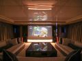 MAGNA GRECIA Custom 63m - main saloon converted to a cinema MAGNA GRECIA Custom 63m - main saloon converted to a cinema