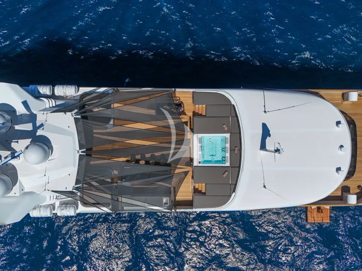 MAGNA GRECIA Custom 63m - top sundeck shot MAGNA GRECIA Custom 63m - top sundeck shot