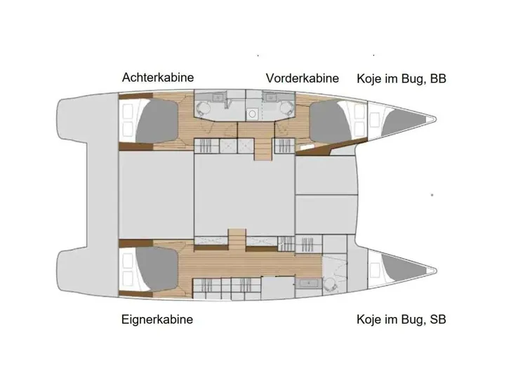 MAHANA Fountaine Pajot Helia 44 - layout MAHANA Fountaine Pajot Helia 44 - layout