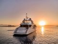 MAKANI II Predator 115 - yacht anchored during sunset MAKANI II Predator 115 - yacht anchored during sunset