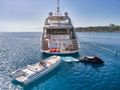 MAKANI II Predator 115 - yacht anchored with water toys MAKANI II Predator 115 - yacht anchored with water toys