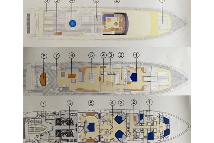 Layout for MAMBO Ferretti 112 - layout