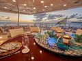 MAMMA MIA Benetti Classic 120 - sky deck alfresco dining area MAMMA MIA Benetti Classic 120 - sky deck alfresco dining area