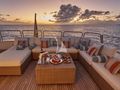 MAMMA MIA Benetti Classic 120 - bridge deck aft seating MAMMA MIA Benetti Classic 120 - bridge deck aft seating