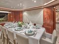 MAMMA MIA Benetti Classic 120 - main dining area MAMMA MIA Benetti Classic 120 - main dining area