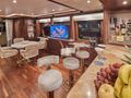 MAMMA MIA Benetti Classic 120 - sky lounge bar and TV area MAMMA MIA Benetti Classic 120 - sky lounge bar and TV area