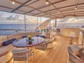 MAMMA MIA Benetti Classic 120 - sun deck seating and dining area MAMMA MIA Benetti Classic 120 - sun deck seating and dining area