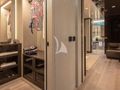 MANGUSTA GRANSPORT 45 - master cabin walk-in closet MANGUSTA GRANSPORT 45 - master cabin walk-in closet