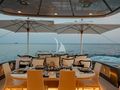MANU V Leopard Arno 34m - aft deck dining area MANU V Leopard Arno 34m - aft deck dining area