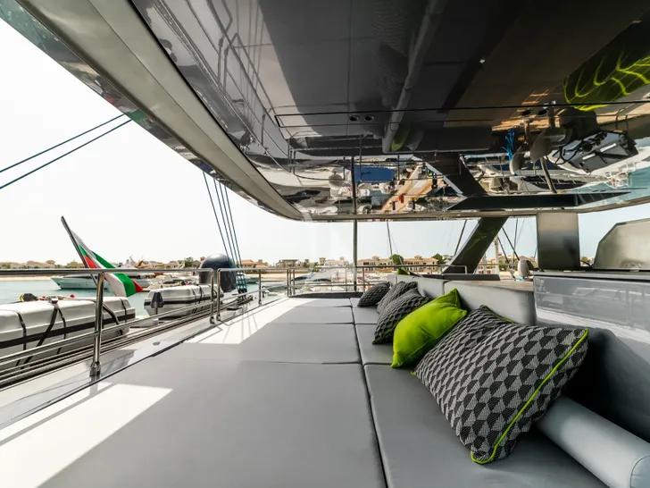 MARIE JOSEPH Sunreef 80 Eco - flybridge sunbathing area MARIE JOSEPH Sunreef 80 Eco - flybridge sunbathing area