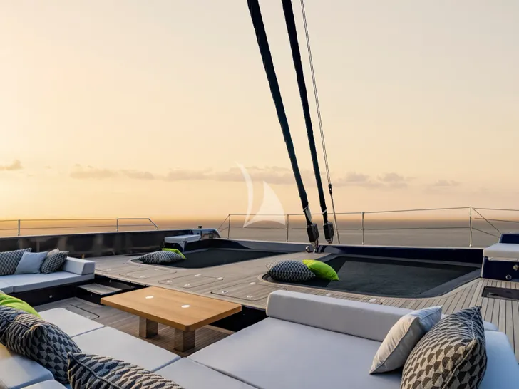 MARIE JOSEPH Sunreef 80 Eco - foredeck under the sunset MARIE JOSEPH Sunreef 80 Eco - foredeck under the sunset