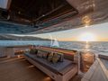 MARICAN FOREVER Ferretti Custom Line 106 - aft deck seating under the sunset MARICAN FOREVER Ferretti Custom Line 106 - aft deck seating under the sunset