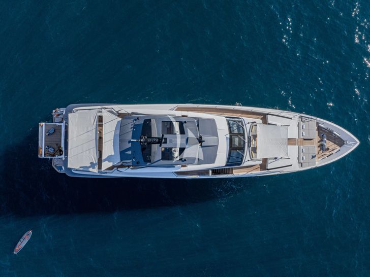 MARICAN FOREVER Ferretti Custom Line 106 - top aerial shot MARICAN FOREVER Ferretti Custom Line 106 - top aerial shot