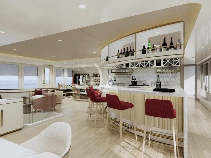 MARMORIS Custom Motor Yacht 40m - main deck bar MARMORIS Custom Motor Yacht 40m - main deck bar