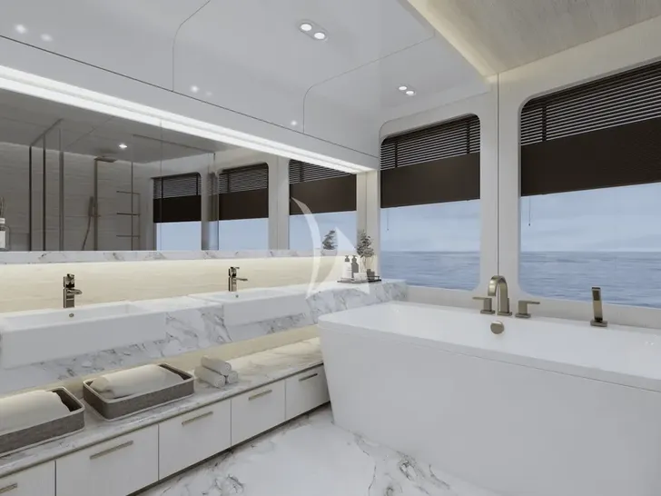 MARMORIS Custom Motor Yacht 40m - master suite bath MARMORIS Custom Motor Yacht 40m - master suite bath