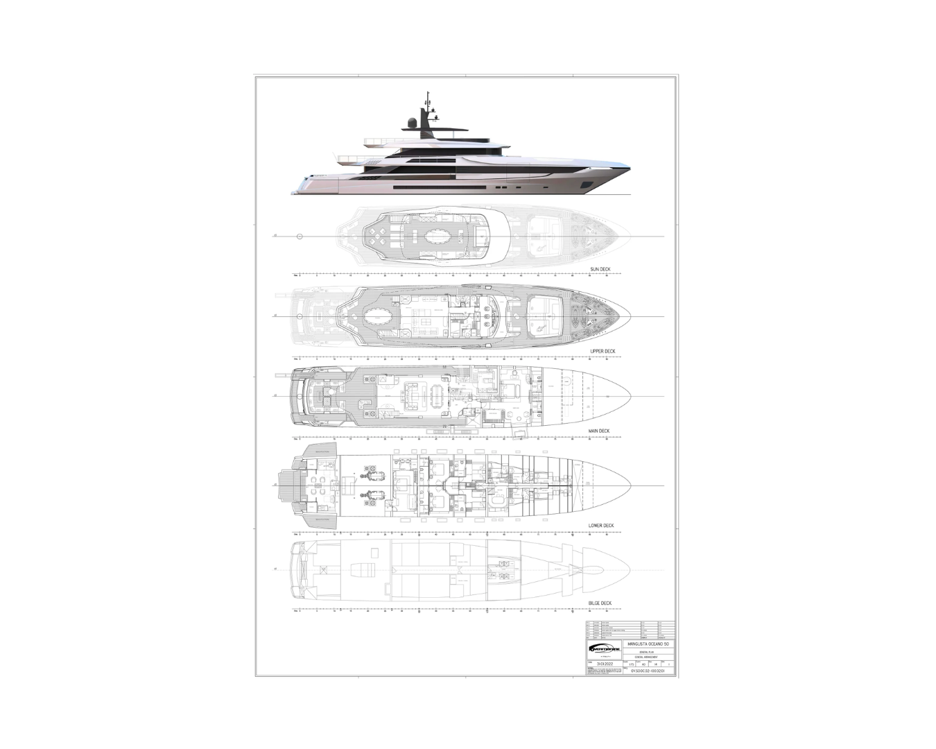 Layout for MAVERICK Mangusta Oceano 50 - layout