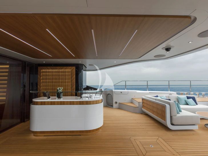 MAVERICK Mangusta Oceano 50 - main aft deck bar MAVERICK Mangusta Oceano 50 - main aft deck bar