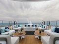 MAVERICK Mangusta Oceano 50 - main aft deck lounge open MAVERICK Mangusta Oceano 50 - main aft deck lounge open