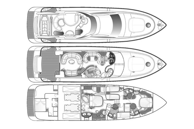 Layout for MEDUSA Azimut 68 - layout