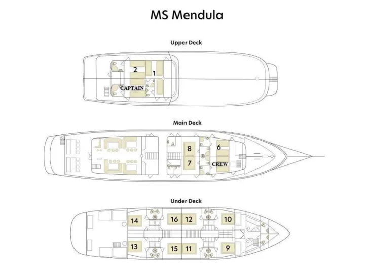 MENDULA Custom Sailing Yacht 41m - layout MENDULA Custom Sailing Yacht 41m - layout
