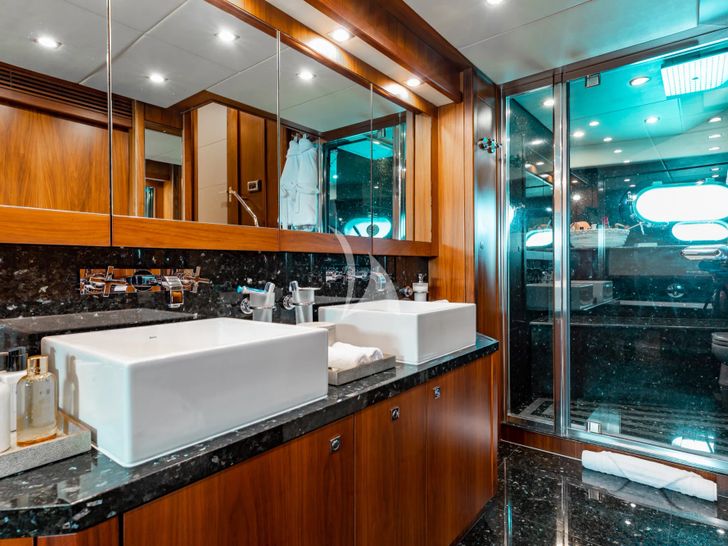 MERCY Sunseeker 121 Yacht - master cabin bathroom MERCY Sunseeker 121 Yacht - master cabin bathroom