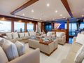 MERCY Sunseeker 121 Yacht - saloon seating area with TV MERCY Sunseeker 121 Yacht - saloon seating area with TV