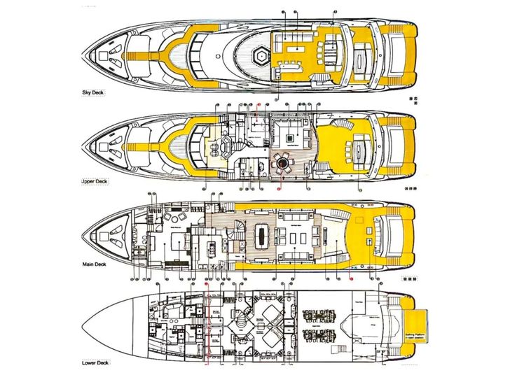 MERCY Sunseeker 121 Yacht - layout MERCY Sunseeker 121 Yacht - layout
