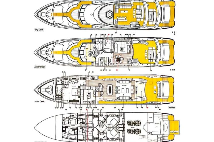 Layout for MERCY Sunseeker 121 Yacht - layout