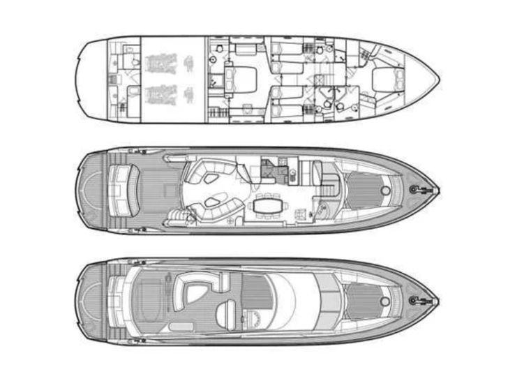 M FIVE Sunseeker 75 Yacht - layout M FIVE Sunseeker 75 Yacht - layout