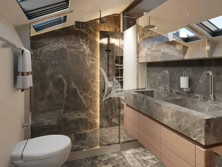 MICHISAN Sanlorenzo SL90 - master cabin bathroom MICHISAN Sanlorenzo SL90 - master cabin bathroom