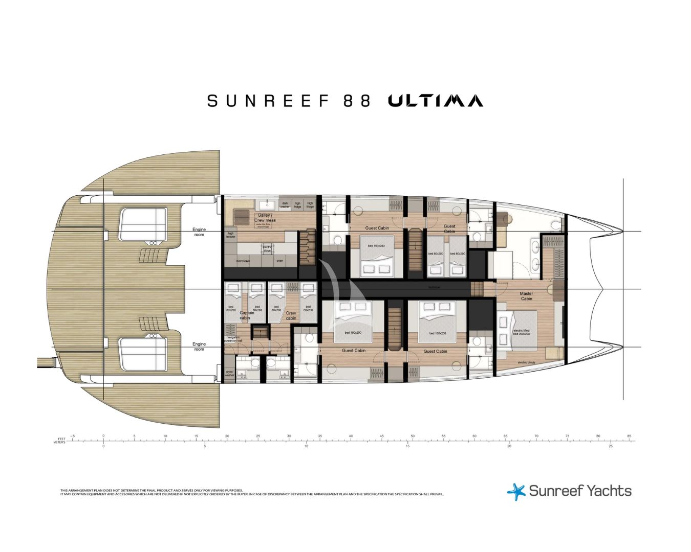 MIIA Sunreef Ultima 88 - cabin layout