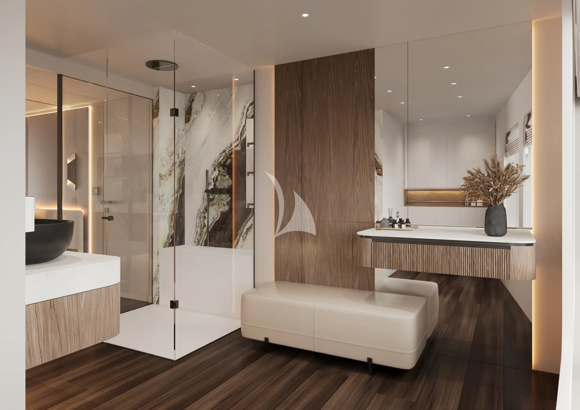 MIIA Sunreef Ultima 88 - master cabin shower