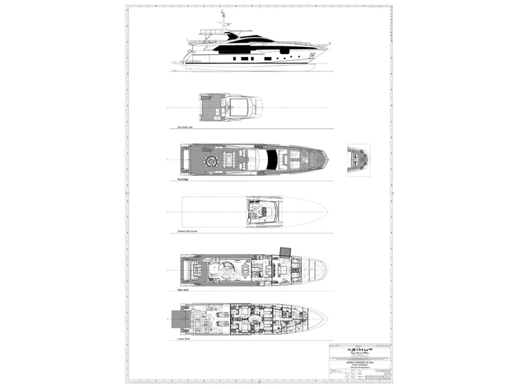 MIKOH Azimut Grande 35m - layout MIKOH Azimut Grande 35m - layout